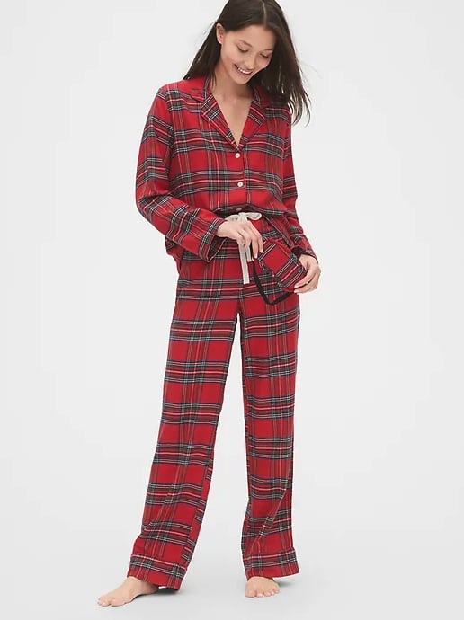 Flannel Pajama Set Red Plaid