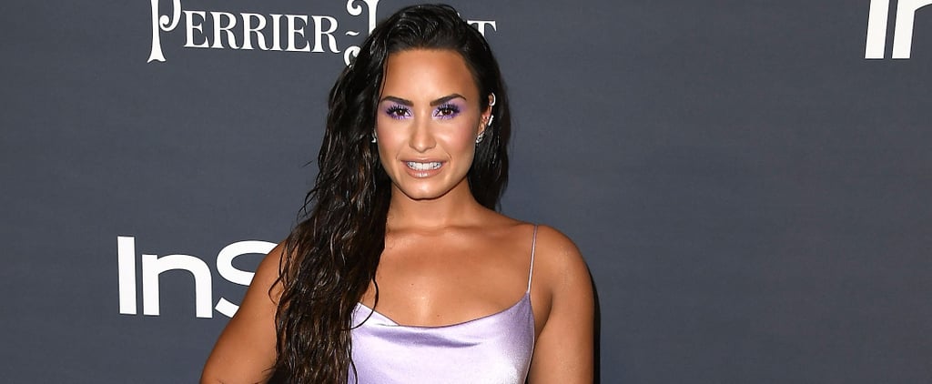 Demi Lovato Purple Alice and Olivia Dress at InStyle Awards