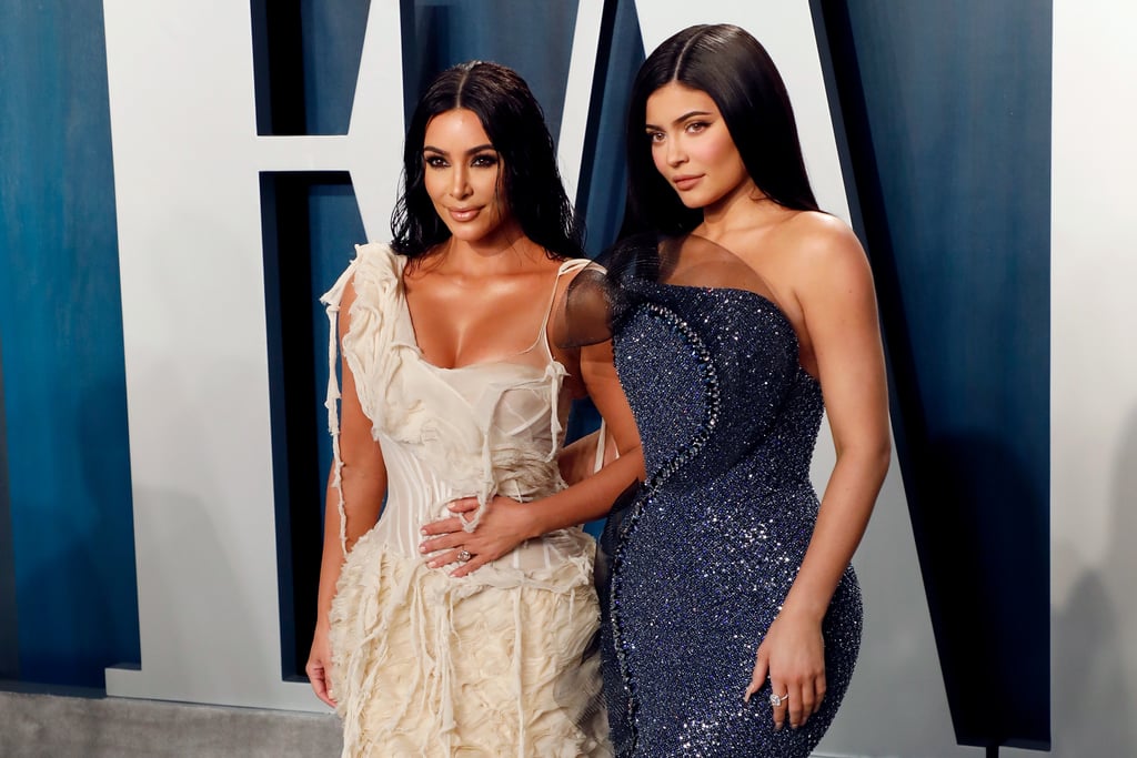 Kim Kardashian West and Kylie Jenner at the Vanity Fair Oscars Afterparty 2020