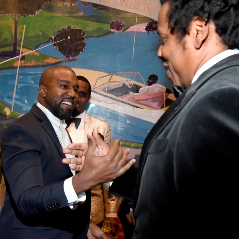 Kanye West and JAY-Z at Diddy's 50th Birthday Party