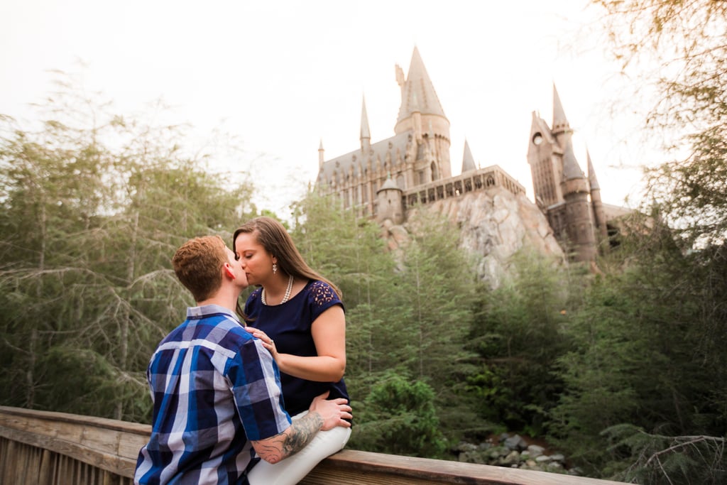 Engagement Photos at the Wizarding World of Harry Potter