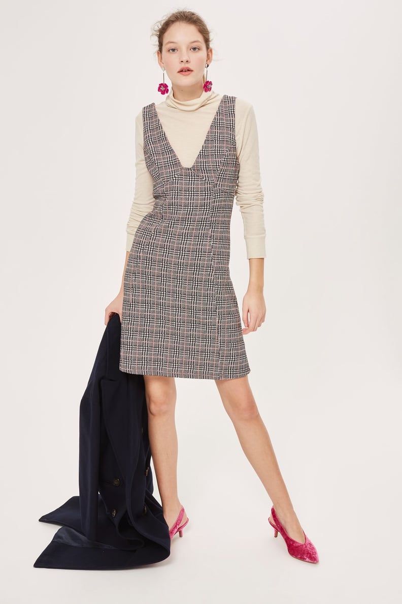 Tall Checked Pinafore Dress