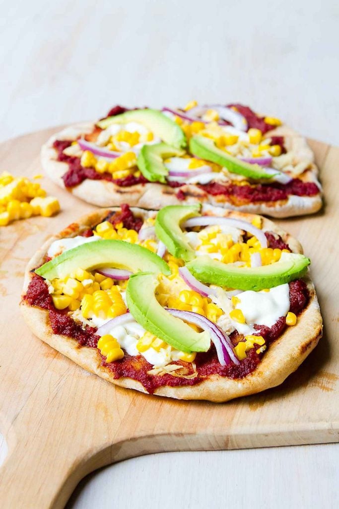 Grilled BBQ Chicken Pizza With Avocado