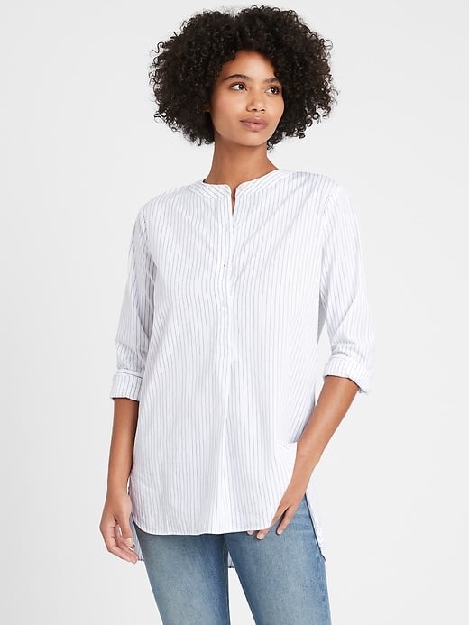 Banana Republic Stripe Poplin Tunic