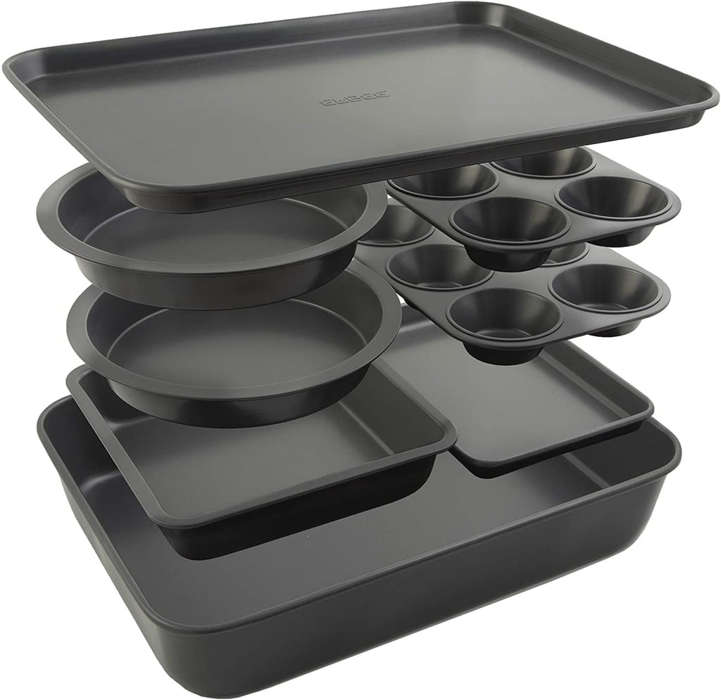 Elbee Home 8-Piece Nonstick Aluminised Steel Pan Set