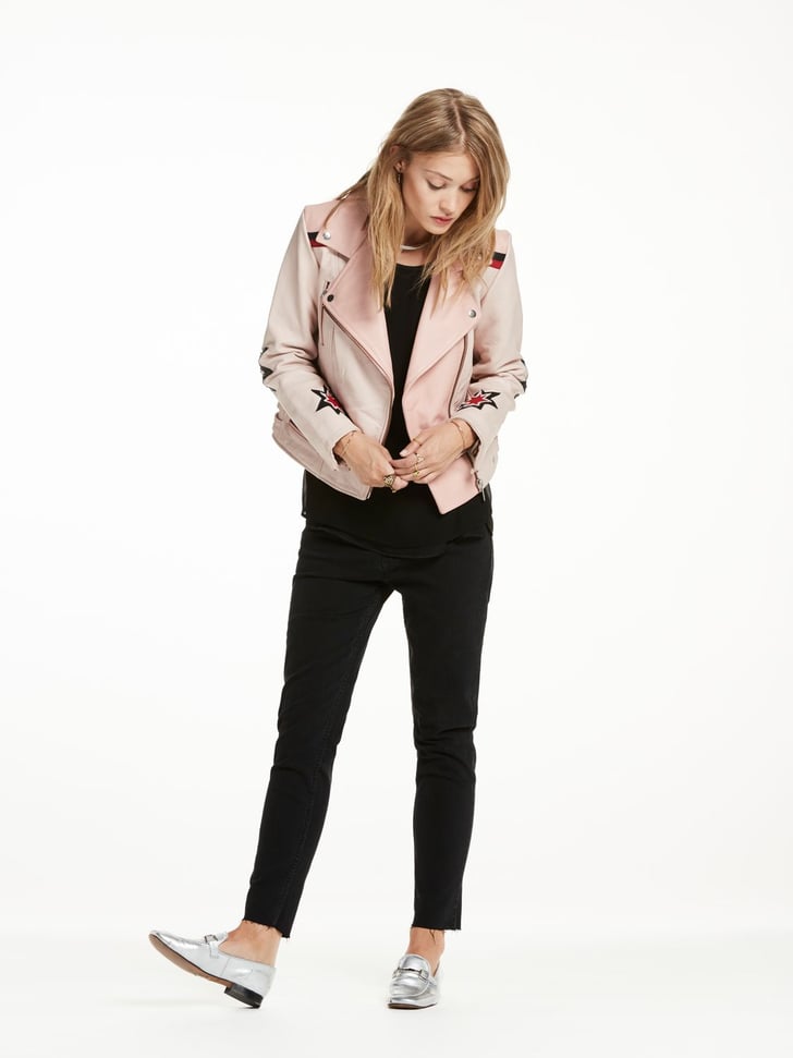 Scotch & Soda Embroidered Leather Jacket | The Best Millennial Pink