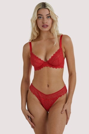 Wolf & Whistle Ariana Red Everyday Lace Bra