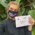 Karlie Kloss Cast Her Ballot in a Comfy Polo, Skinny Jeans, and a Biden-Harris Mask