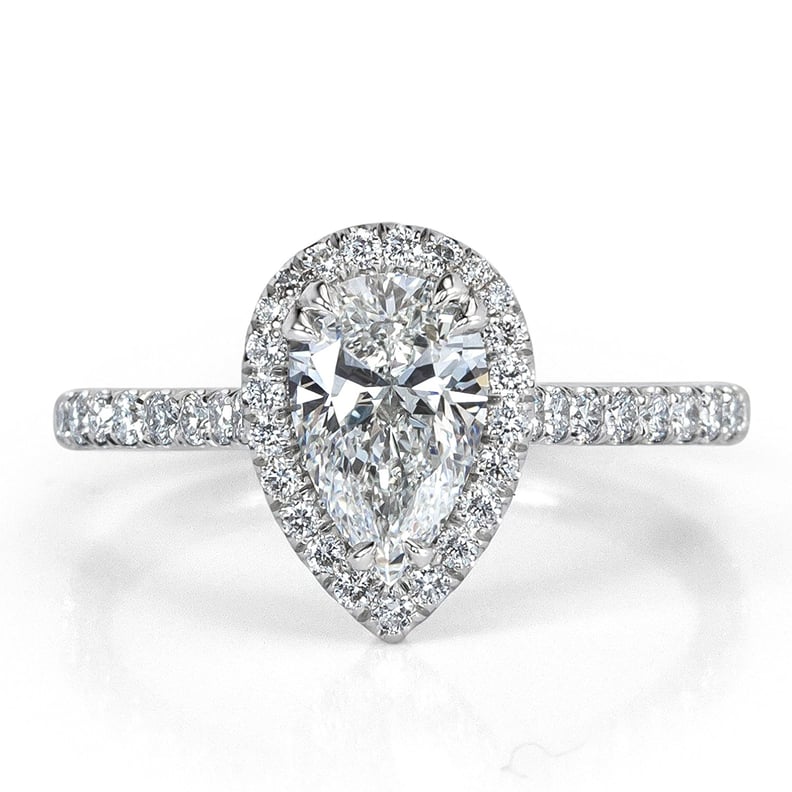 Mark Broumand Pear Shaped Diamond Engagement Ring