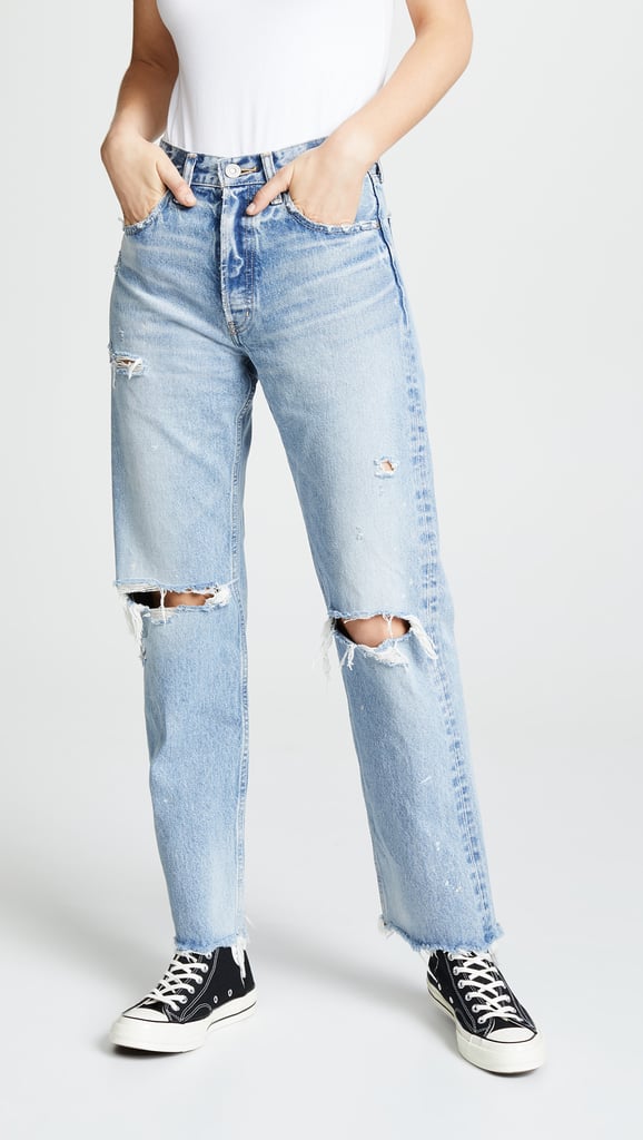 Moussy Vintage Odessa Ripped Straight-Leg Jeans