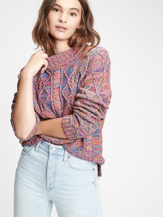 Gap Cable Knit Crewneck Sweater