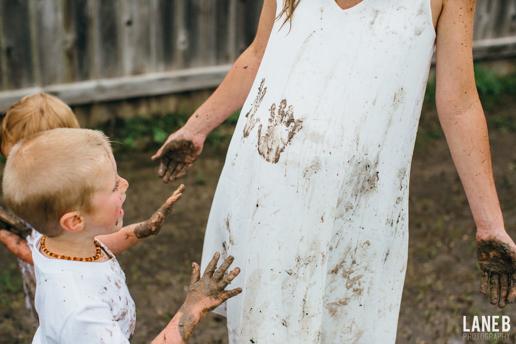 Mud Fight Maternity Shoot
