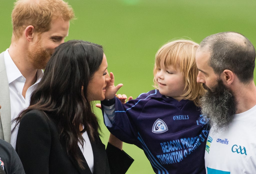 Kid Touching Meghan Markle's Hair in Ireland