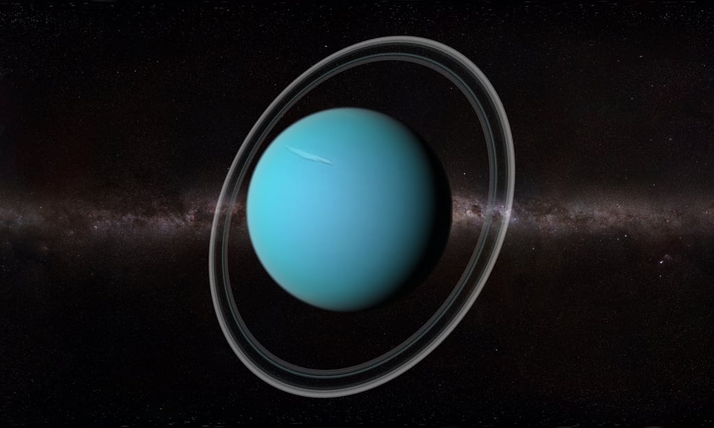 Because of Uranus's unusual rotational pattern — rotating horizontally — it's nicknamed the "sideways planet."
