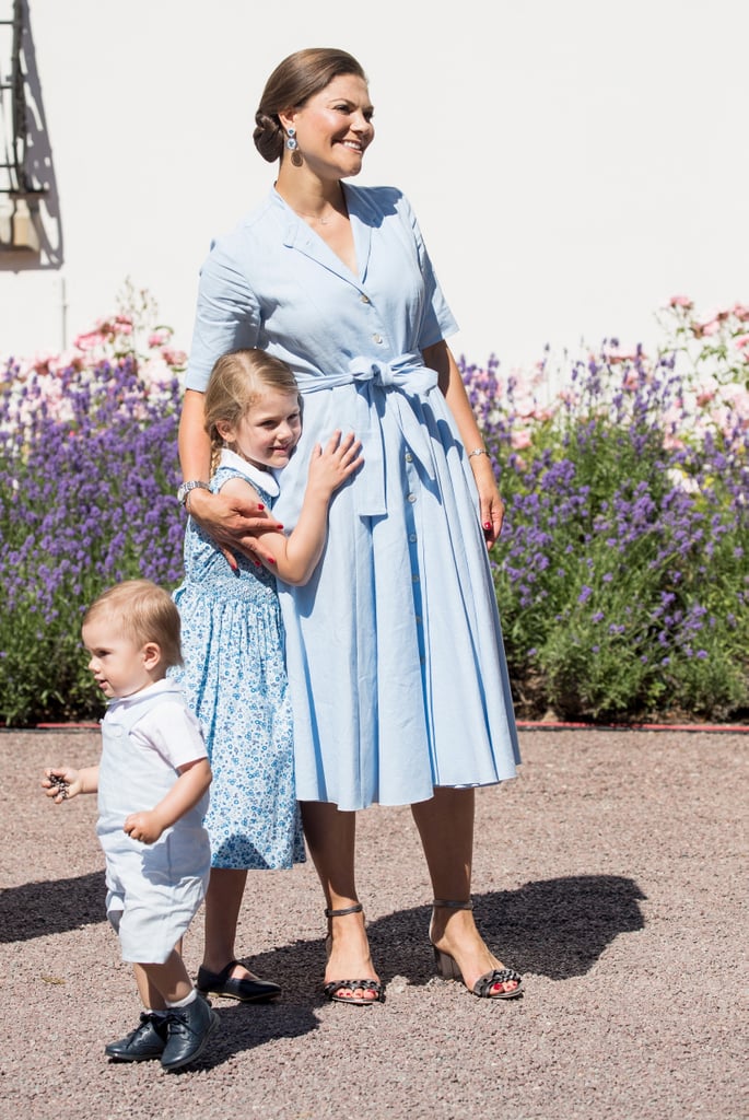 Princess Victoria looked like something out of a storybook as she embraced her daughter in 2017.