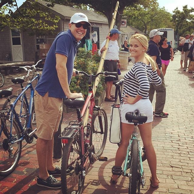 The star was all of us when she posted this photo of "a long Saturday bike ride" and asked, "Does this count as cardio?"