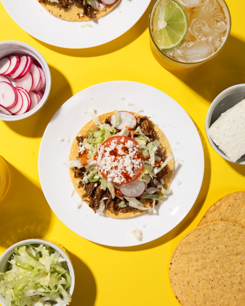 Mole Vinaigrette Chicken Tostadas