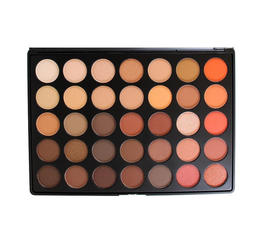 "I chose this because it’s the ultimate palette with 35 shades! Yes, I said it…35! I love the natural tones for day and nighttime glam. You can get so much use out of this one palette and it’s very affordable. Additionally, it is easy to store because it doesn’t take up a lot of room." 
Morphe Brushes 35 Color Nature Glow Eyeshadow Palette ($23)