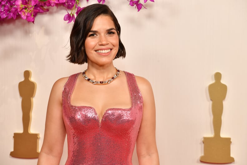 HOLLYWOOD, CALIFORNIA - MARCH 10: America Ferrera attends the 96th Annual Academy Awards on March 10, 2024 in Hollywood, California. (Photo by Sarah Morris/WireImage)