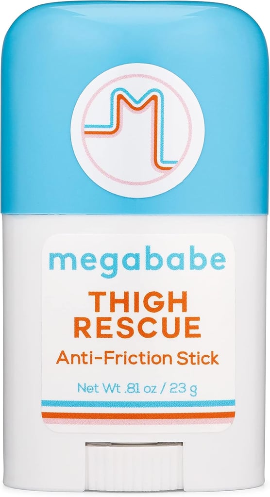 Megababe Thigh Rescue Anti-Friction Stick ($10)
This anti-friction stick has the ability to shield thighs from chafing without greasiness or stickiness. It has a subtle citrusy scent and contains soothing ingredients like aloe, ginger root extract, and chamomile flower extract.