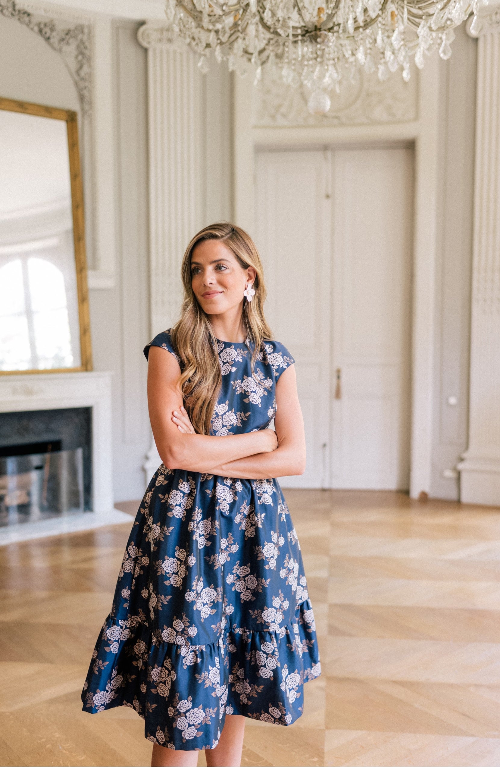 rose fit and flare dress
