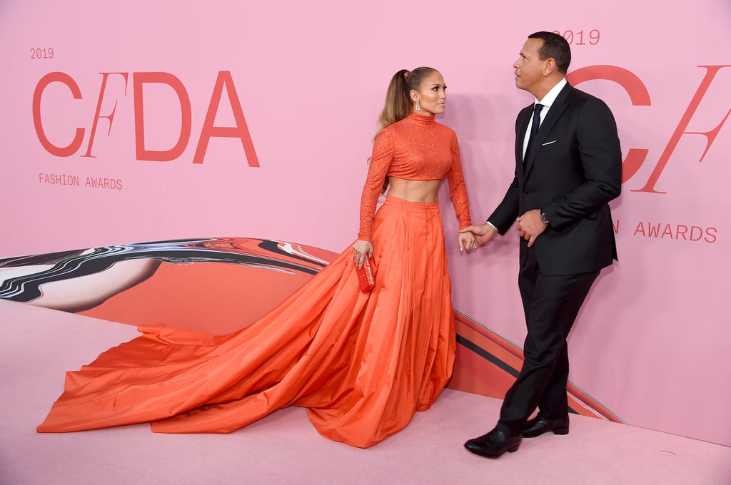 Jennifer Lopez and Alex Rodriguez at 2019 CFDA Awards