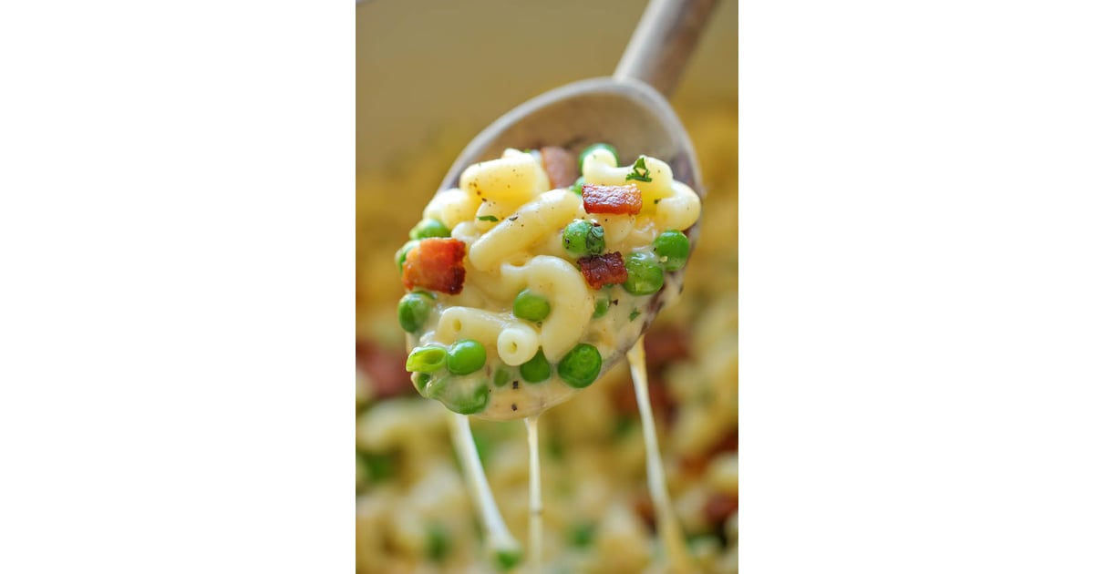 Bacon and Pea Mac and Cheese Cheesy Recipes POPSUGAR Food Photo 80