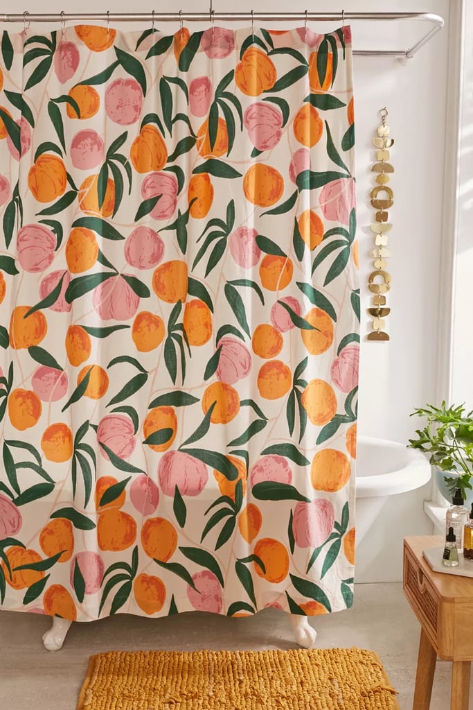 A Summer Shower Curtain: Allover Fruits Shower Curtain