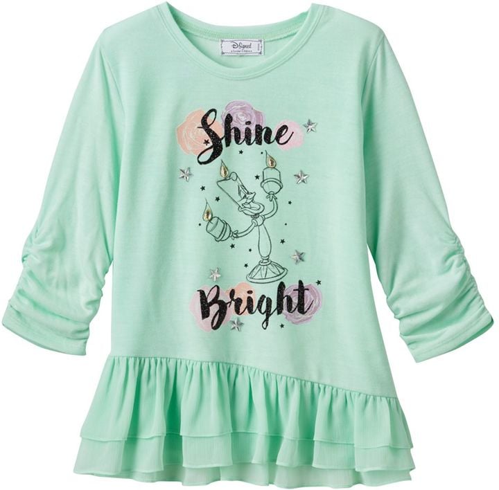 Disney D-Signed Beauty and the Beast Girls Lumiere "Shine Bright" Hatchi Tee ($19, originally $28)