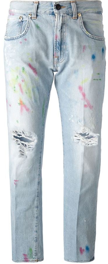+People distressed straight leg jeans ($505)