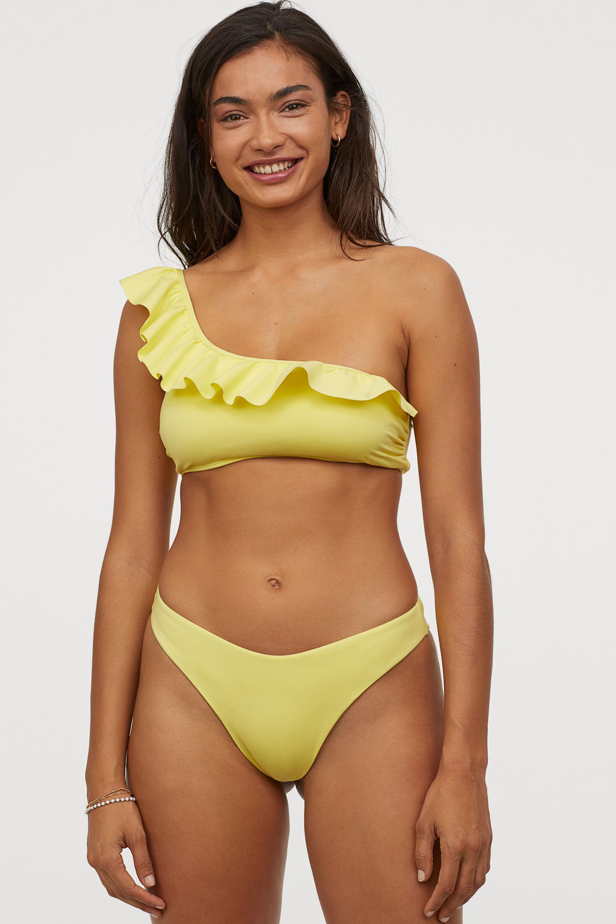 H&M One-Shoulder Bikini Top and Brazilian Bikini Bottom, 15 Insanely Sexy  Bikinis No One Will Ever Believe You Bought For Less Than $45