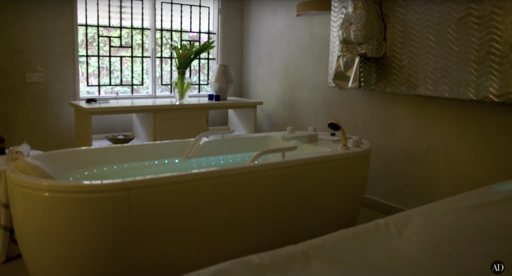 There are two bathtubs where guests can get beauty treatments done.