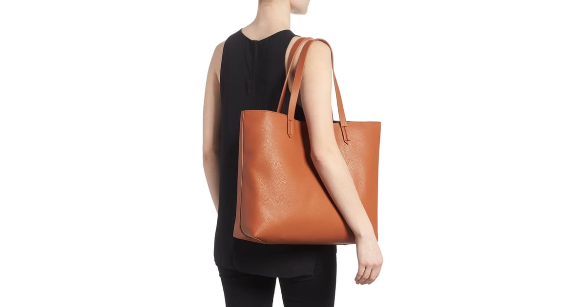 BP. Contrast Lining Faux Leather Tote 30 Ways You Can Upgrade