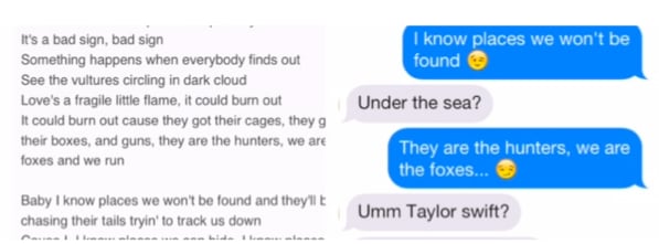Sending Taylor Swift 1989 Lyrics On Tinder Popsugar Love Sex