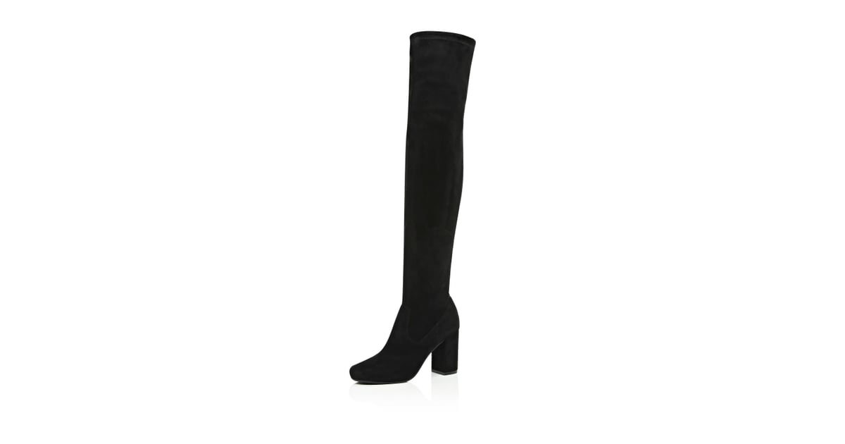 river island black over the knee boots