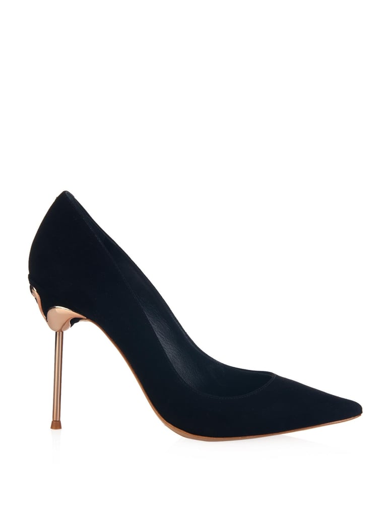 Sophia Webster Coco Famingo-Heel Suede Pumps ($498)
