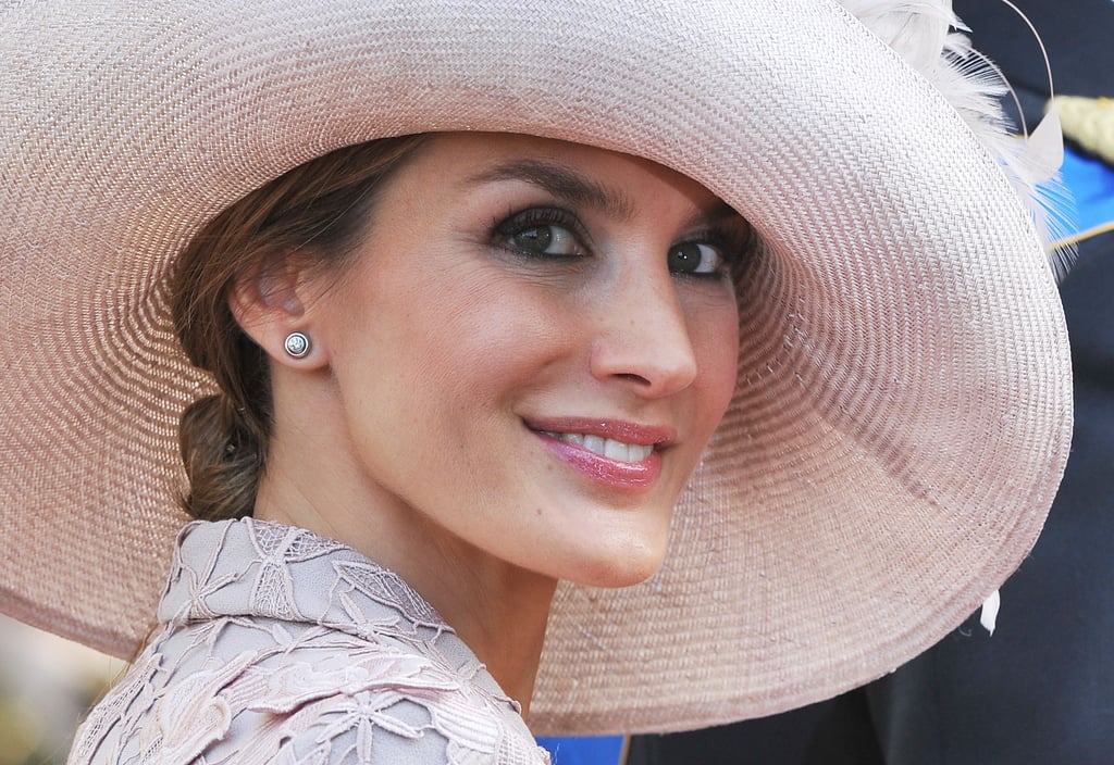 In October 2012, Letizia looked stunning in a pink hat at the royal wedding of Prince Guillaume and Princess Stephanie of Luxembourg.