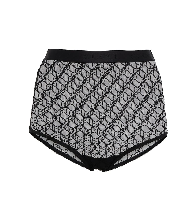 Gucci GG Embroidered Tulle Briefs