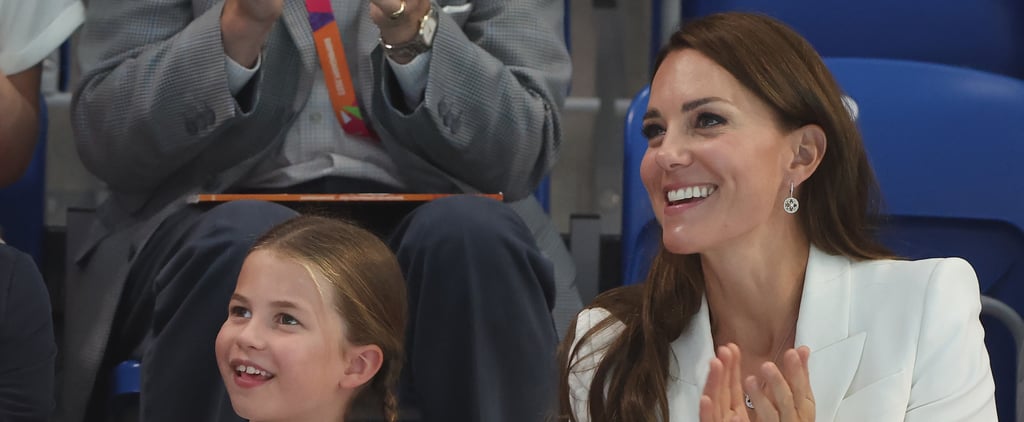 Princess Charlotte Rocks Breton Stripes and Pigtails Next to Mom Kate Middleton