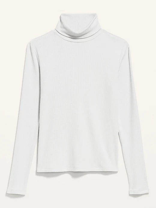Rib-Knit Turtleneck Top