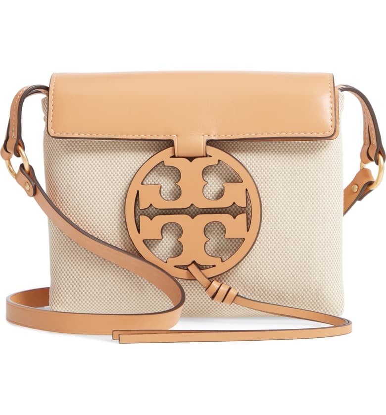 Tory Burch Miller Canvas & Leather Crossbody Bag