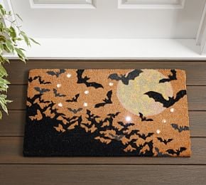 Pottery Barn Bats Light Up Doormat