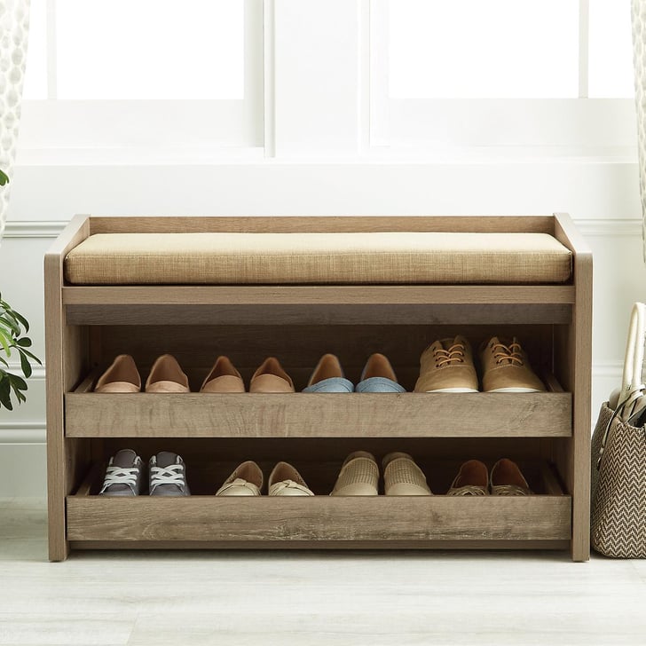 Rustic driftwood mercer deals entryway storage bench