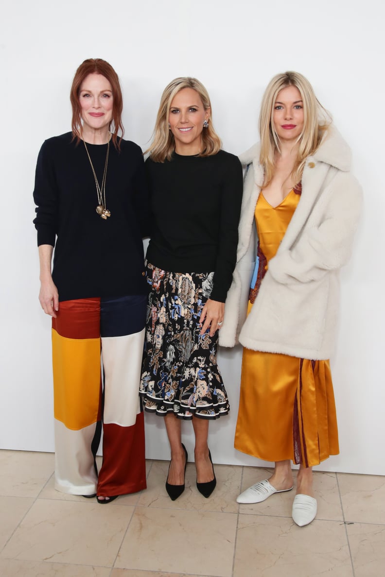 Julianne Moore, Tory Burch, and Sienna Miller