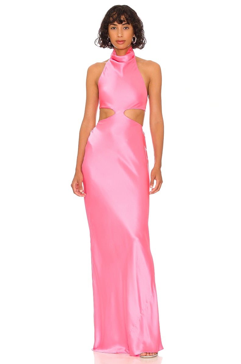 Amanda Uprichard x Revolve Kaye Maxi Dress in Pink Ribbon