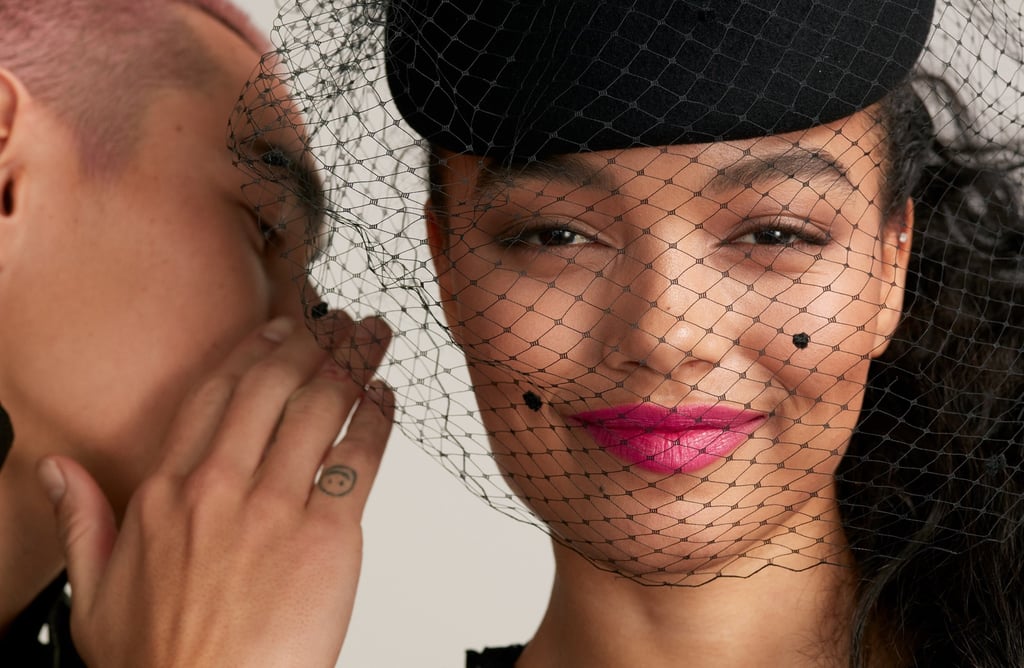 Whitney wears a Paula Mihovilovic headpiece.