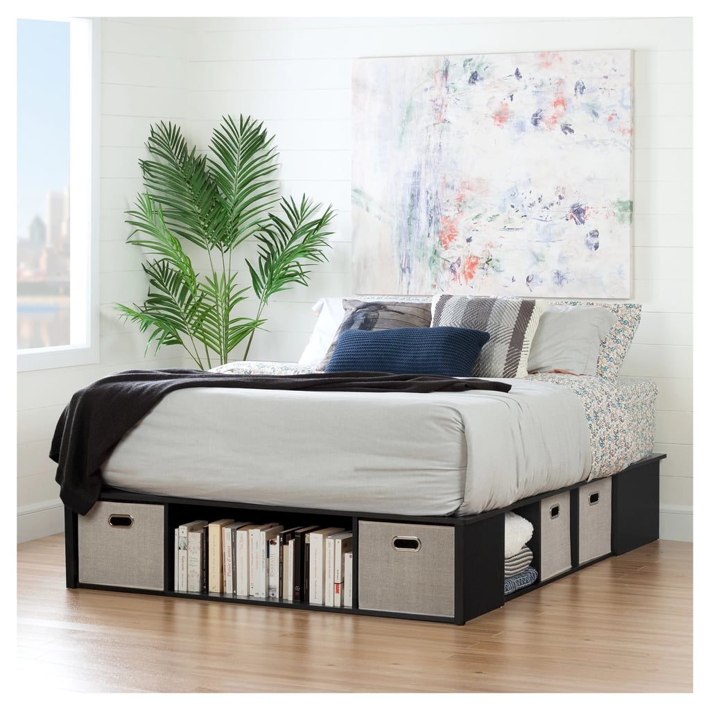 South Shore Flexible Platform Bed with Storage and Baskets