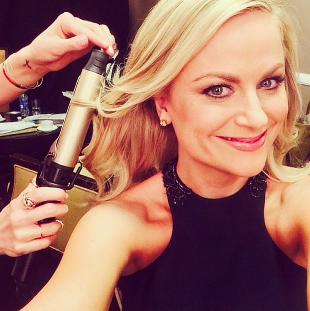 Golden Globes cohost Amy Poehler snuck in a selfie while getting her hair styled.
Source: Instagram user stellamccartney
