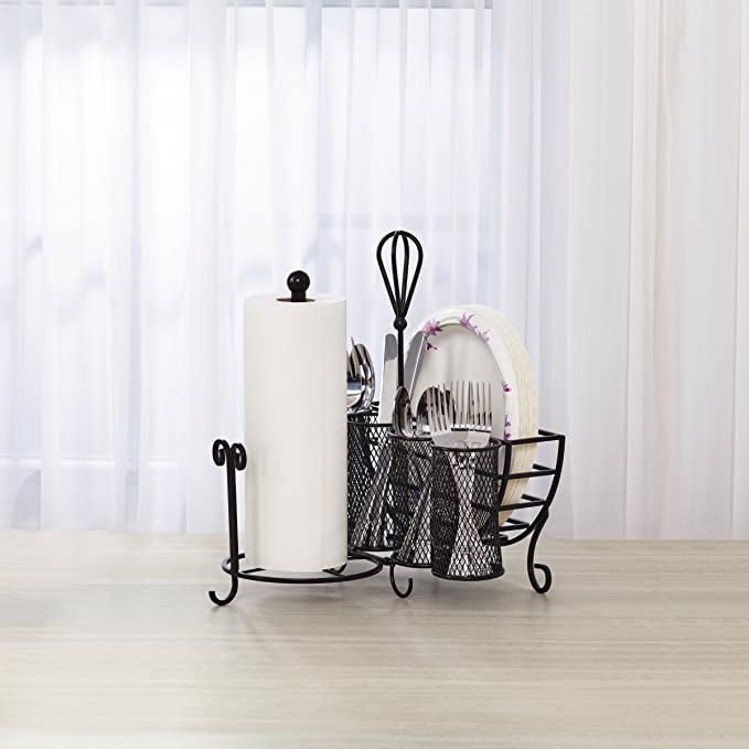 Gourmet Basics by Mikasa Avilla Storage Caddy with Paper Towel Holder