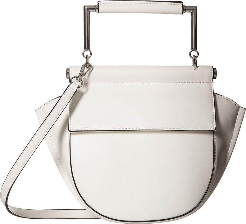 Sam Edelman Mia Half Moon Crossbody White Bag